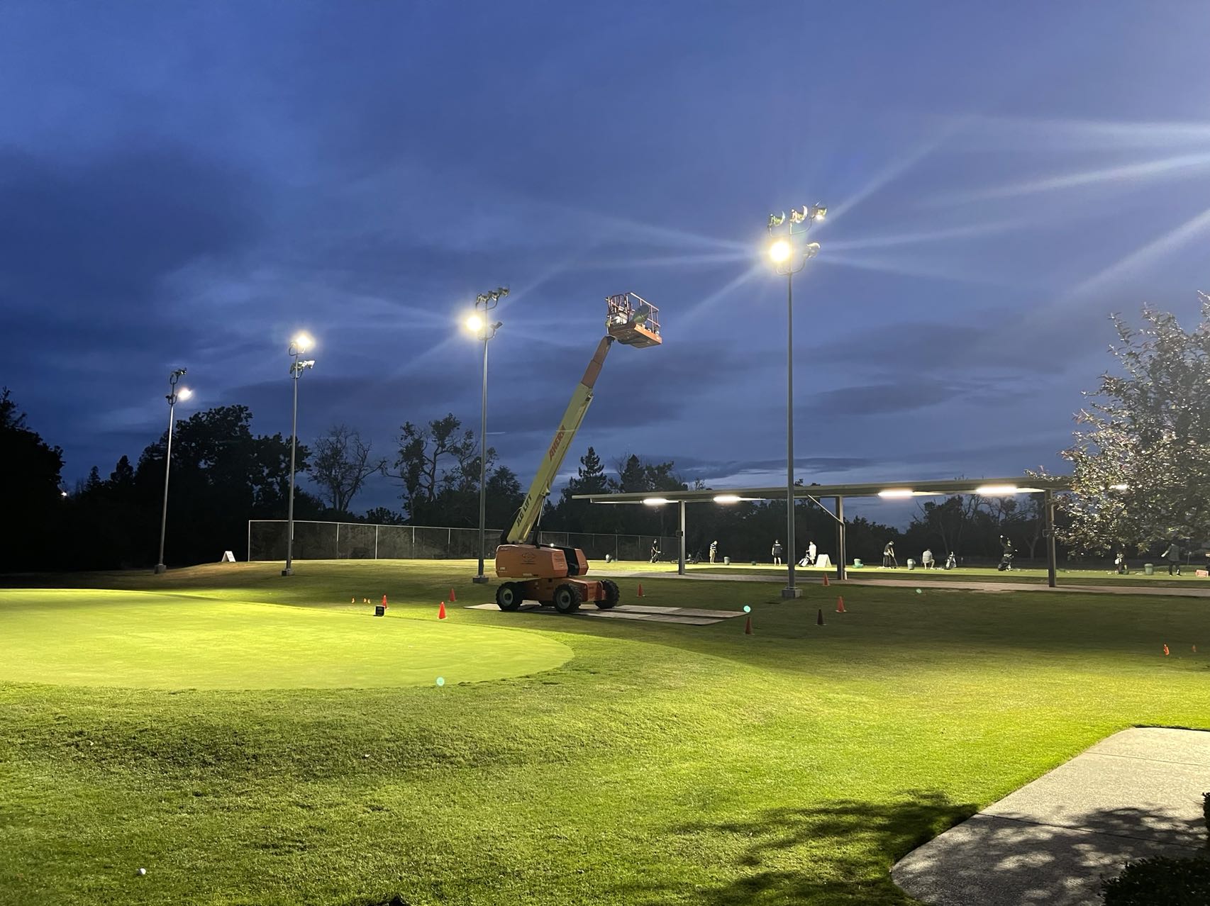 Golf Course Lighting and Driving Range Lights at Pleasanton Golf Center Driving Range